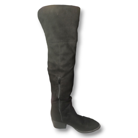 EXPRESS Over The Knee Faux Suede Boots - Black | Size 7 - Picture 9 of 16